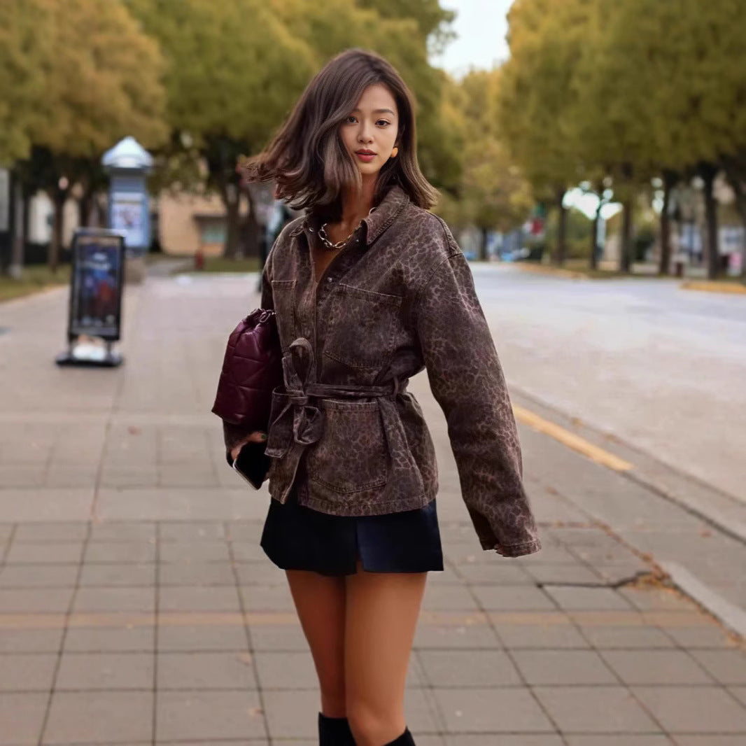 Women’s fashion utility jacket with belt Chic and Style