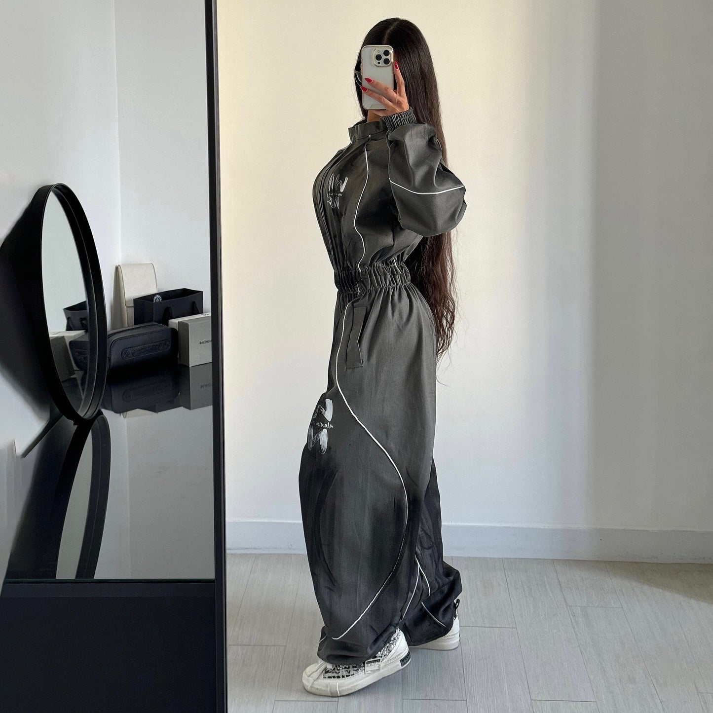 Combinaison de sport pour femmes avec jambes larges et taille élastique Chic und Stil