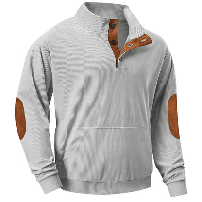 Pull-over en tricot confortable pour hommes avec col moderne et coudières renforcées Chic und Stil