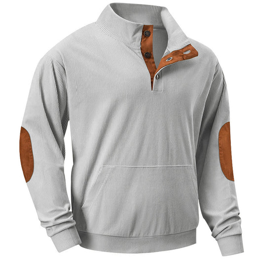 Pull-over en tricot confortable pour hommes avec col moderne et coudières renforcées Chic und Stil