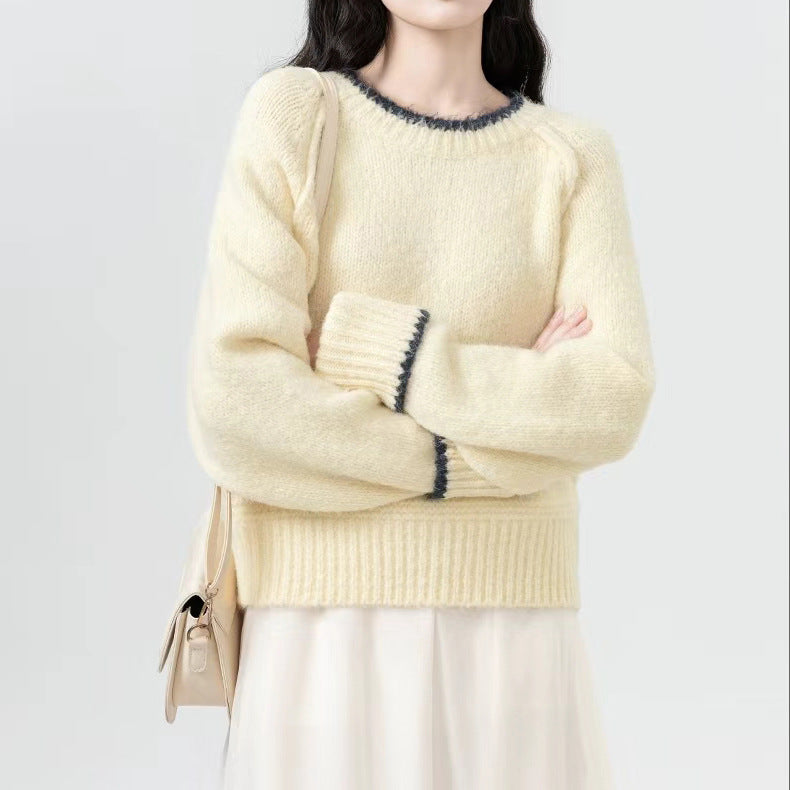 Dames Pull en tricot doux avec coupe ample et manches longues Chic und Stil