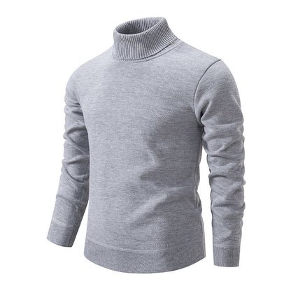 Pull à col roulé pour hommes en tricot doux avec design structuré Chic und Stil