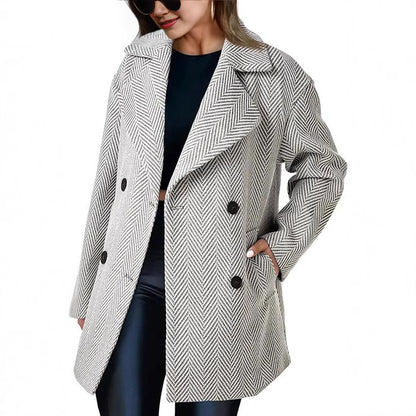 Dame manteau de transition à double rangée Chic und Stil