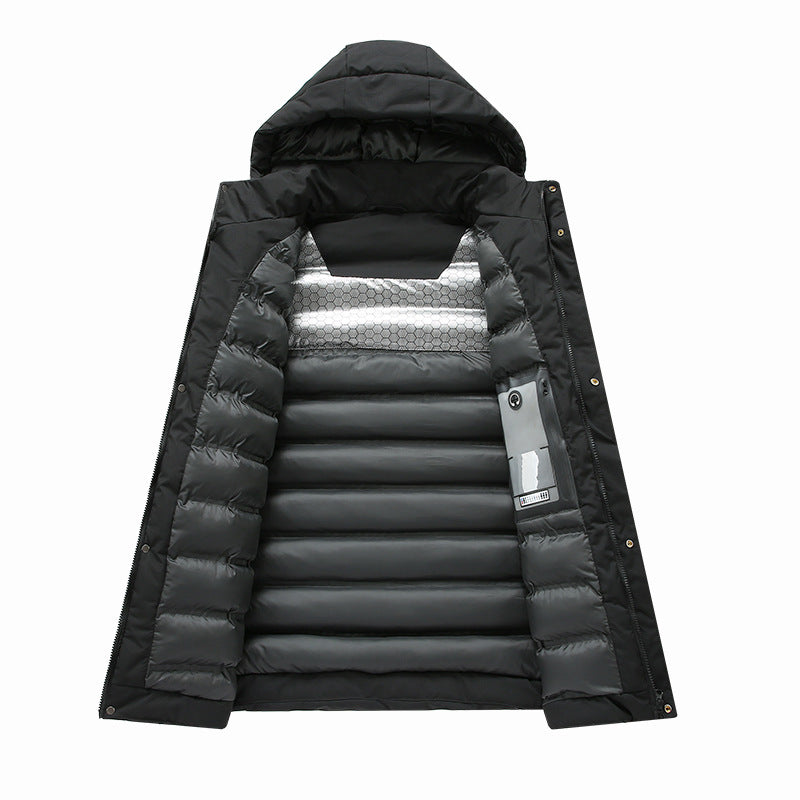 Functional insulated jacket for men with hood and water-repellent properties Chic and Style