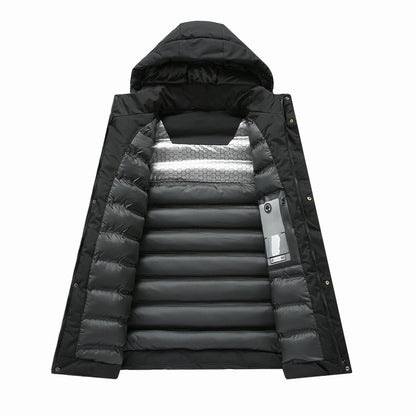 Functional insulated jacket for men with hood and water-repellent properties Chic and Style