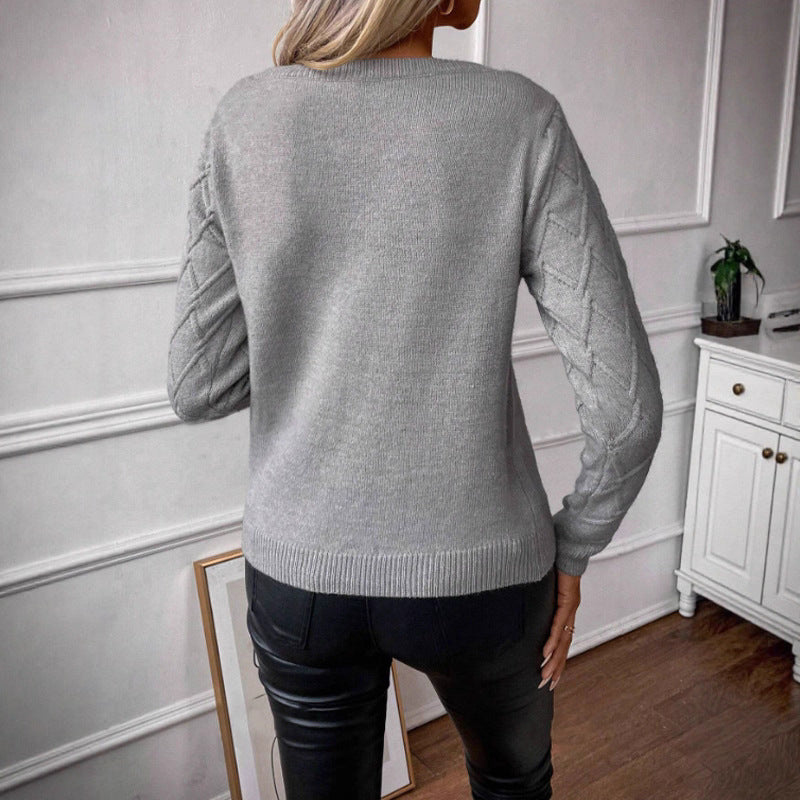 Pull en tricot à motif losanges pour dames Chic und Stil