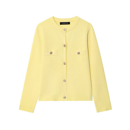 Dame Cardigan avec détails de boutons et poches poitrine Chic und Stil