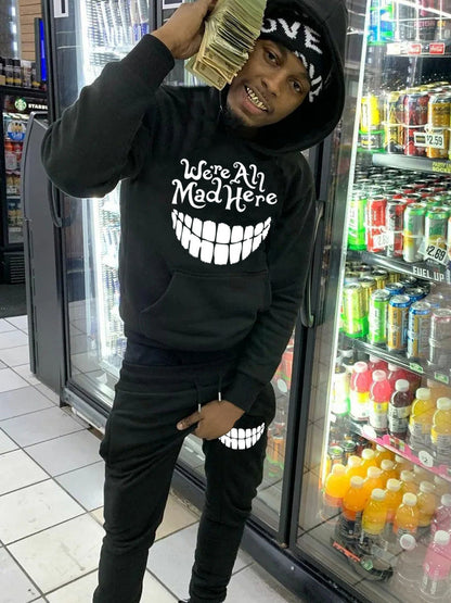 Women's sweatshirt and jogging pants set with creative graphic print Chic and Style