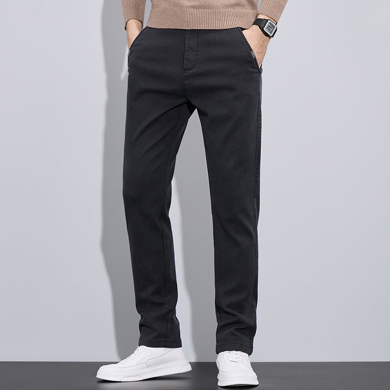 Elegant chino pants for men with slim-fit cut and versatile pockets Chic and Style