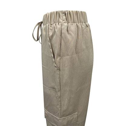 Pantalon cargo pour femmes avec taille élastique et poches pratiques Chic und Stil
