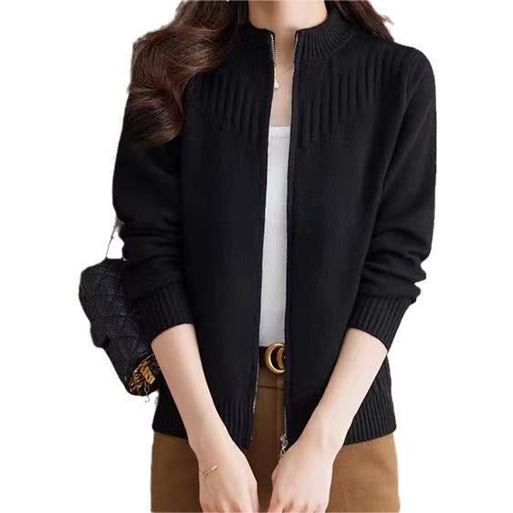 Dames cardigan avec col haut Chic und Stil