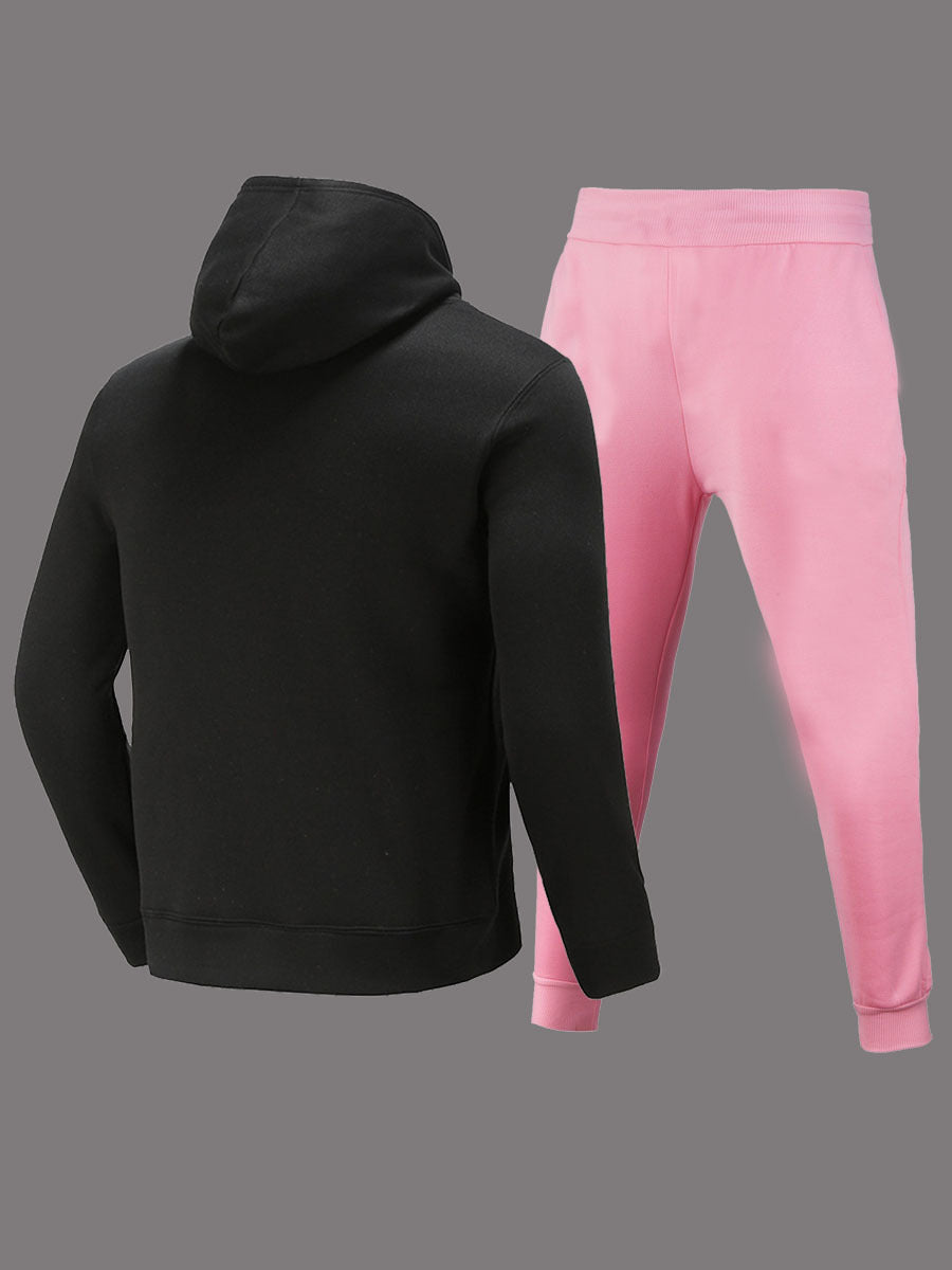 Women's sporty hoodie and jogger pants set with a unique graphic design Chic and Style