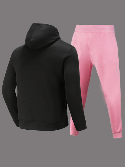Women's sporty hoodie and jogger pants set with a unique graphic design Chic and Style