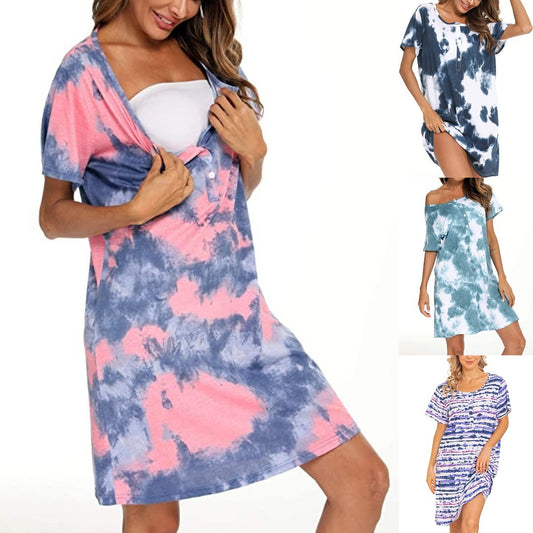 Robe t-shirt décontractée tie-dye pour femmes Chic und Stil