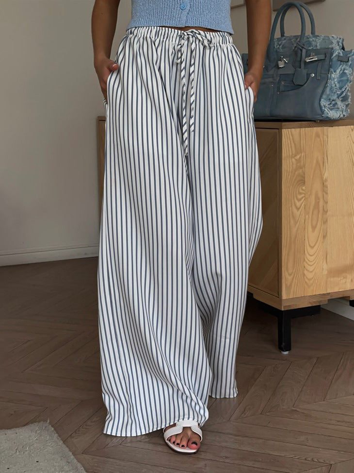 Marlene wide pants for ladies with stylish stripes Chic and Style