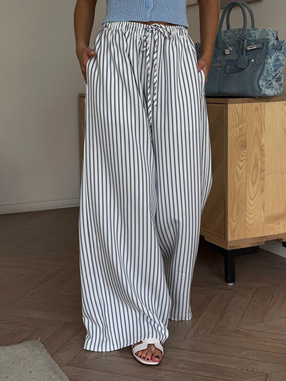 Marlene wide pants for ladies with stylish stripes Chic and Style