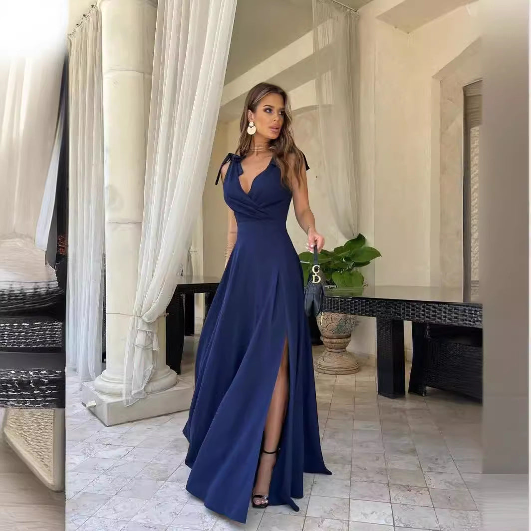 Robe de soirée pour femmes avec fente haute Chic und Stil