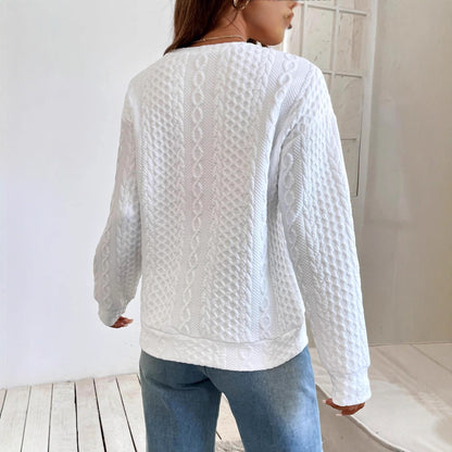 Pull en tricot pour femmes avec une surface texturée et une coupe décontractée Chic und Stil