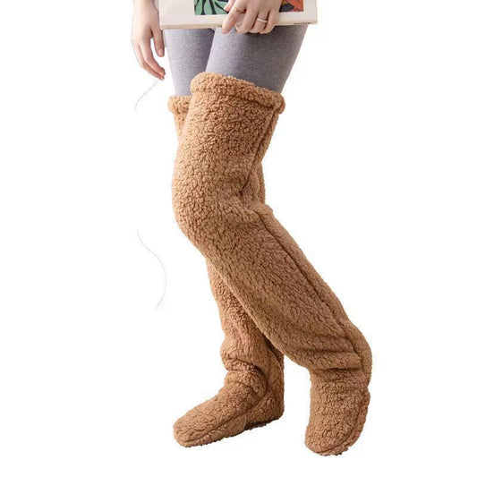 Chaussettes Overknee douces en polaire pour femmes Chic und Stil