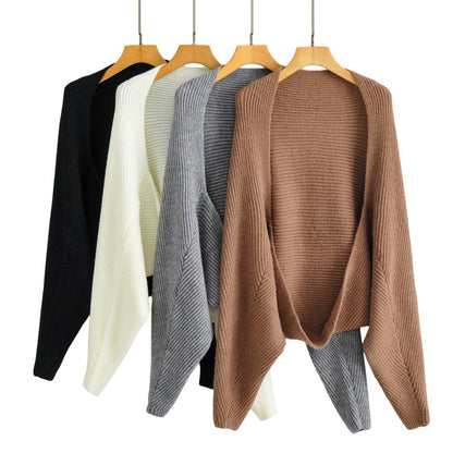 Dames élégante gilet en tricot à coupe ouverte et structure côtelée Chic und Stil