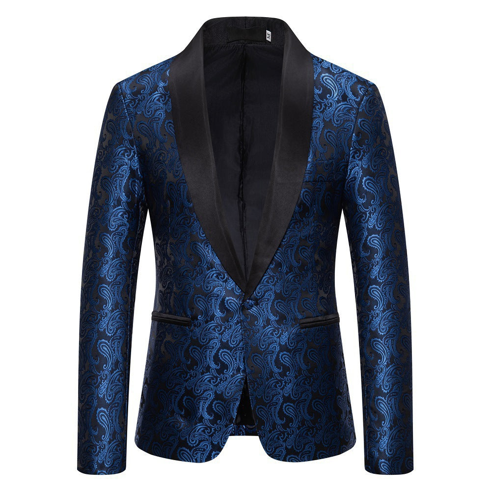 Elegant tuxedo blazer for men with luxurious paisley pattern Chic and Style