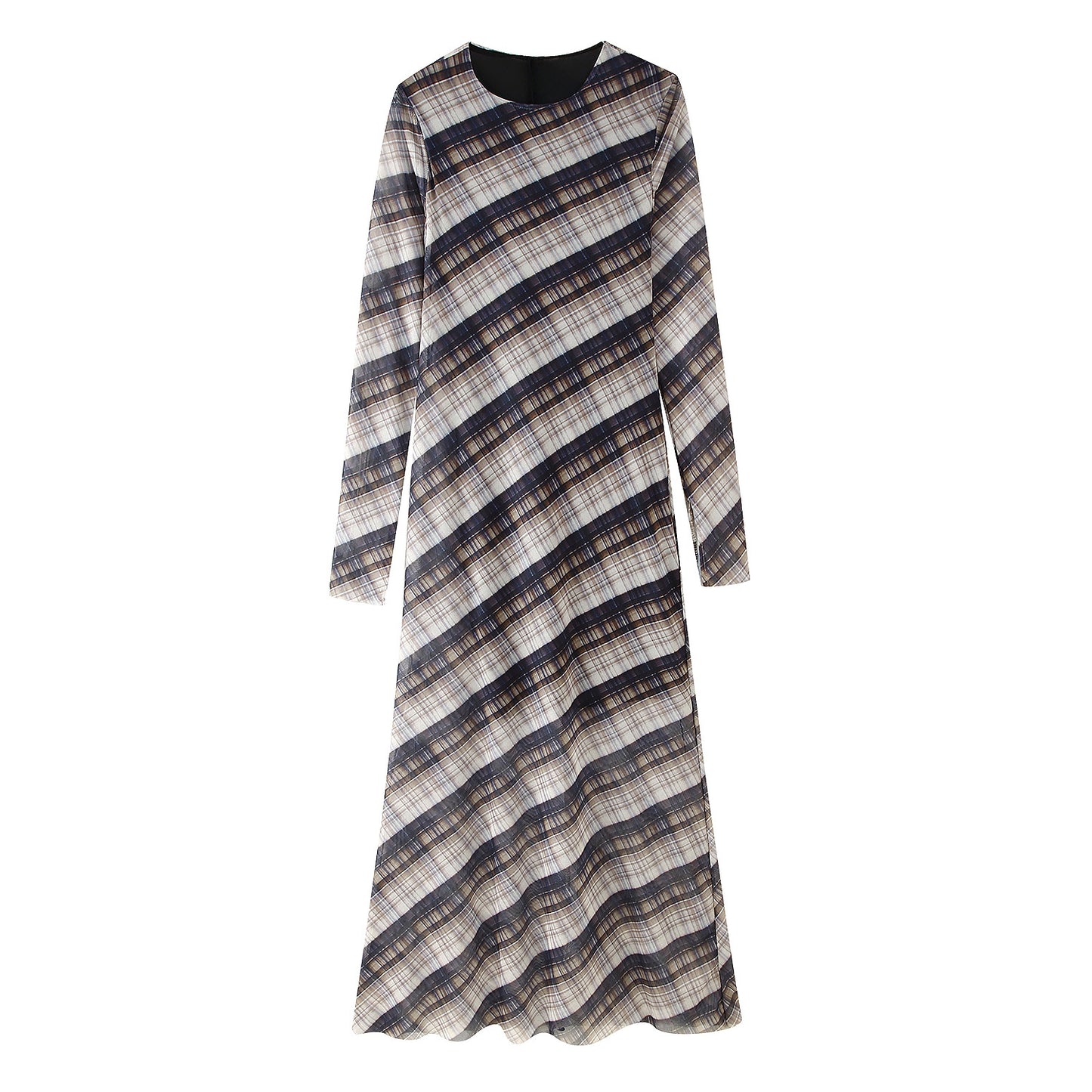 Robe maxi pour femmes avec un motif à carreaux moderne et une coupe élégante Chic und Stil