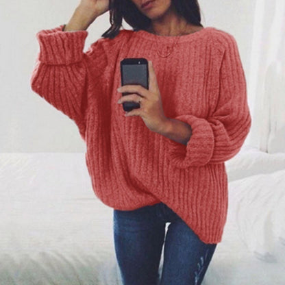 Pull en maille oversized pour femme avec motif côtelé texturé et coupe décontractée Chic und Stil