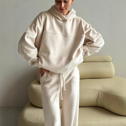 Dames Ensemble de Hoodie Premium Confortable et Pantalon Ample Chic und Stil