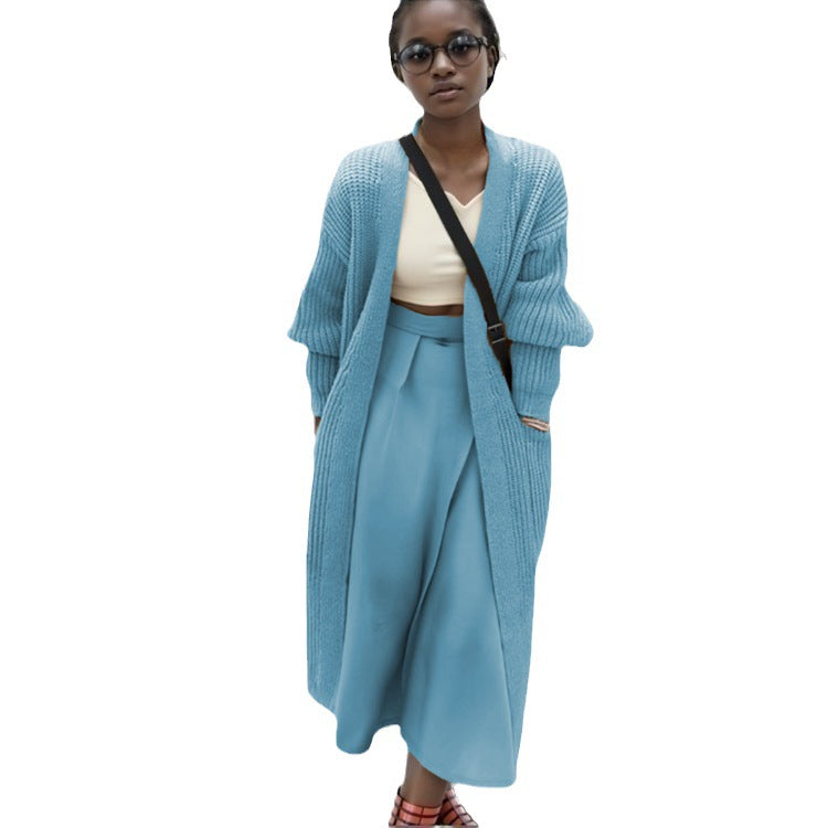 Elegant chunky knit coat for women Chic and Style