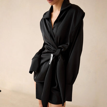 Asymmetrical wrap dress women Chic and Style