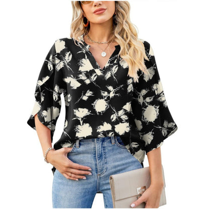 Blouse à col en V à imprimé floral Chic und Stil