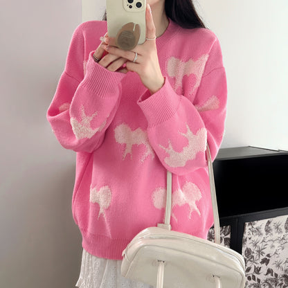 Pull en tricot douillet pour femmes avec motif ludique Chic und Stil