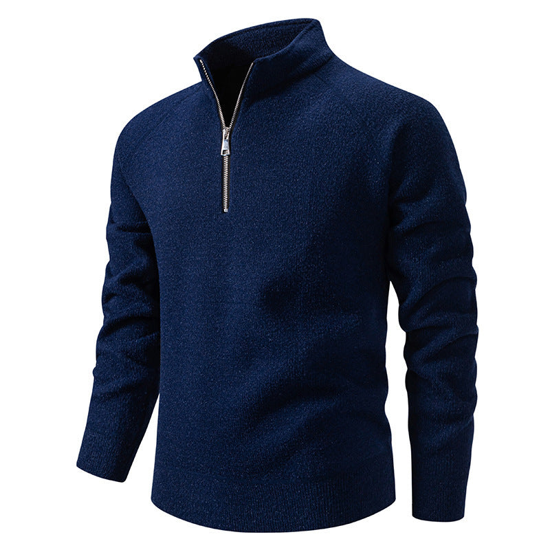 Pull homme avec fermeture éclair moderne et manches raglan Chic und Stil