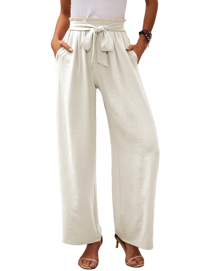 Wide palazzo pants for women with high waist and chic and stylish waistband