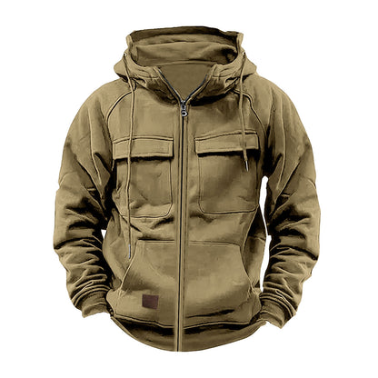 Functional jacket for men with hood and large pockets Chic and Style