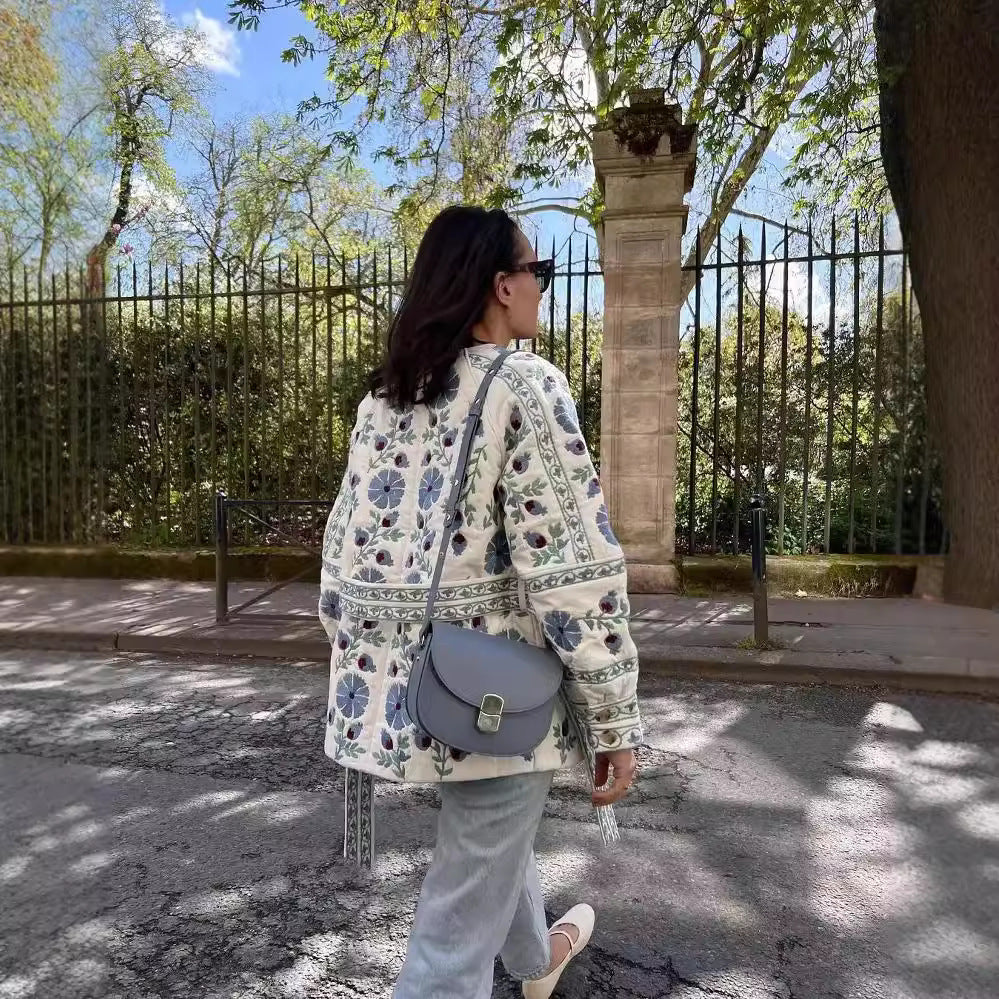 Veste bomber brodée de mode féminine Chic & Stil