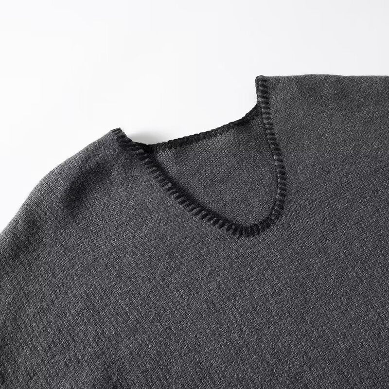 Pull à tricoter décontracté pour femmes avec décolleté en V et poches pratiques Chic und Stil