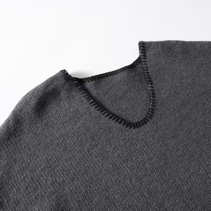 Pull à tricoter décontracté pour femmes avec décolleté en V et poches pratiques Chic und Stil