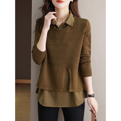 Pull en tricot pour femmes avec un design en couches et une texture harmonieuse Chic und Stil