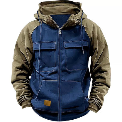 Veste à capuche sportive pour hommes avec poches pratiques et fermeture éclair Chic und Stil