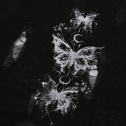 Pull oversized pour femmes avec imprimé graphique et détails décolorés Chic und Stil