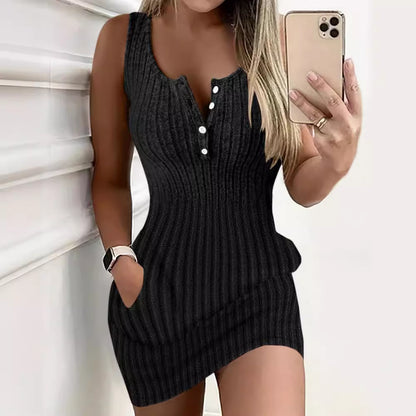 Robe mini à côtes Damen Chic und Stil
