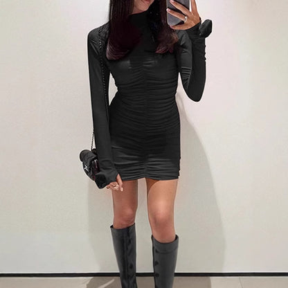Robe longue à manches longues ajustée pour femmes Chic und Stil