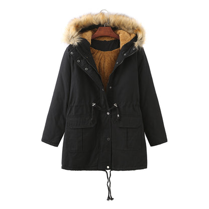 Functional parka jacket for women with removable hood and faux fur lining Chic and Style