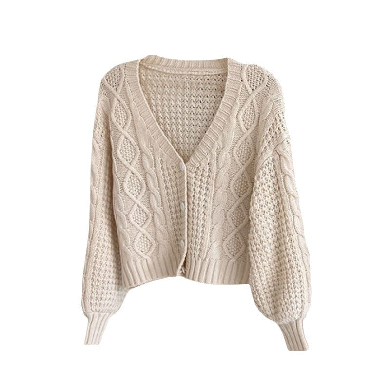 Cardigan femme en grosse maille avec motif en relief et détails de boutons Chic und Stil