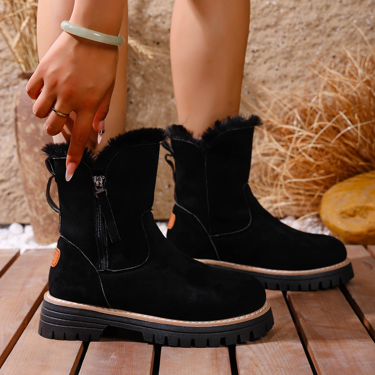 Bottes d'hiver pour femmes avec doublure chaude et profil robuste Chic und Stil