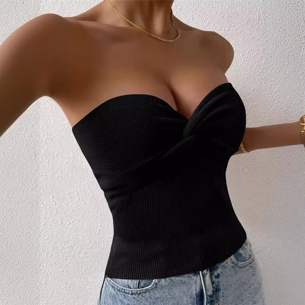 Dames bandeau-top avec twist raffiné Chic und Stil