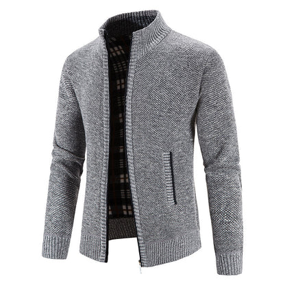 Veste en tricot pour hommes avec col montant moderne et poches pratiques Chic und Stil