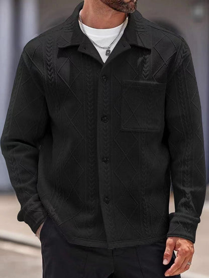 Chemise en tricot pour hommes au design moderne et au tissu texturé Chic und Stil