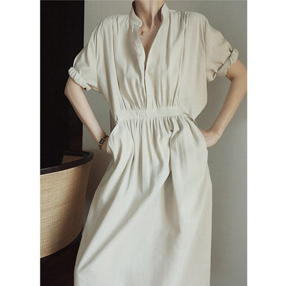 Robe maxi à boutons pour femmes Chic und Stil